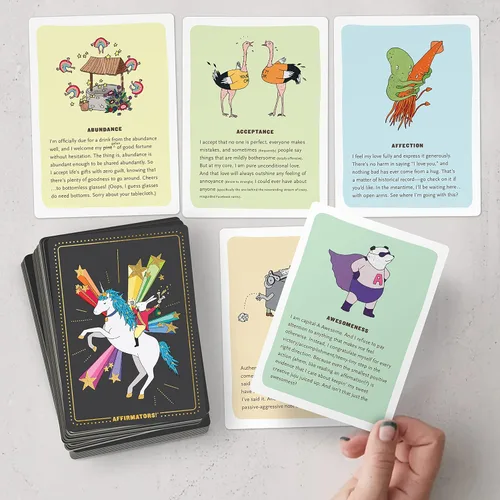Vista 5 de Affirmators! Deluxe Deck: 100 Affirmation Cards Deck - Affirmation Cards to Help You Help Yourself without The Self-Helpy-Ness