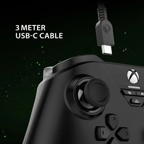 Vista 5 de Snakebyte Wired Video Game Controller - Xbox Series XS, Xbox One & PC - Officially Licensed Gamepad Base X - Hall Effect Sensors for Precision