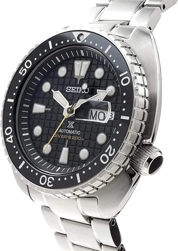 Vista 3 de Seiko Prospex SRPE03K1 - Reloj automático de cristal zafiro con bisel de cerámica negra de 6562ft Negro - Buceador reloj automático