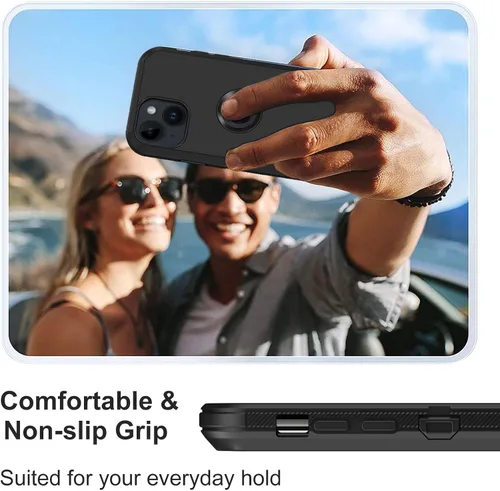 Vista 7 de Funda para iPhone 14 Plus, con 2 protectores de pantalla a prueba de golpes, protección de grado militar, marco resistente y a prueba de caídas