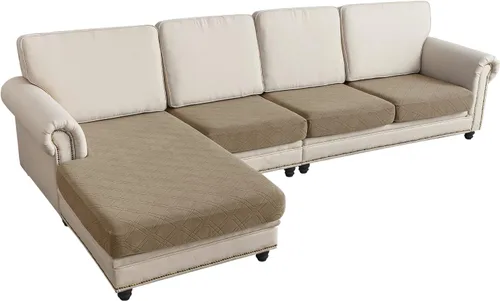 Vista 22 de Funda de sofá seccional de 3 piezas para sofá seccional en forma de L, protector elástico de muebles para sofá seccional izquierdo o derecho
