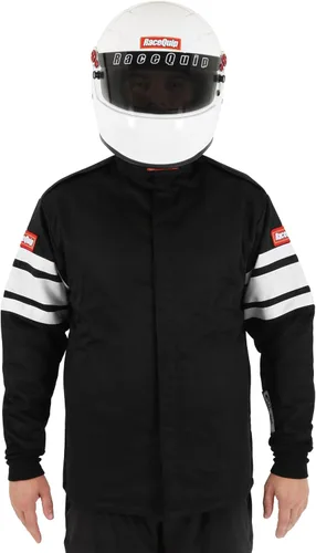 Vista 5 de RaceQuip Chaqueta de traje de fuego de conductor de carreras SFI multicapa 3.2A/5 negro pequeño 121002