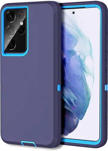 Vista 18 de MXX Funda compatible con Galaxy S21 Ultra, funda protectora de cuerpo con parachoques de 3 capas súper resistente y servicio pesado