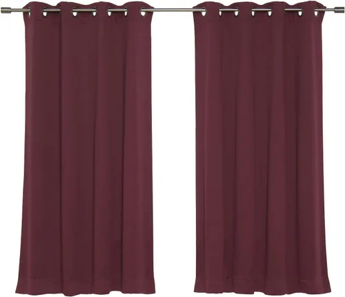 Vista 3 de Best Home Fashion Cortinas opacas aisladas térmicamente - Parte superior del ojal de bronce antiguo - 52" de ancho x 84" Largo - (Juego de 2 Paneles)