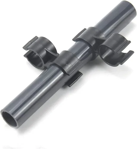 Vista 4 de Abrazadera de tubo doble SCRTB 10 piezas conexión de abrazadera de tubería, conector de poste de estante, abrazaderas de tubo de doble puerto