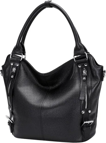 Vista 2 de Over Earth Bolsos de cuero genuino para mujer, bolso de hombro Hobo para mujer
