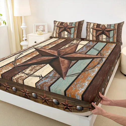 Vista 27 de Bonita sábana bajera ajustable para niños, tamaño individual, juego de ropa de cama rústica de pollo, decoración de dormitorio para niños y adultos