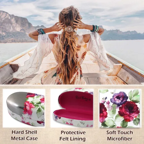 Vista 3 de MyEyeglassCase Fundas rígidas para gafas de sol fundas grandes para gafas marcos medianos a grandes