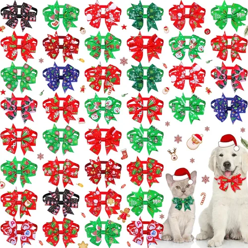 Vista 14 de Maitys 40 lazos y collares ajustables para perros de Halloween As the Pictures Show