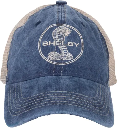 Vista 3 de Shelby Cobra Snake Logo Camiseta y Sombrero Combo Azul