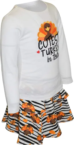 Vista 24 de Unique Baby Girls 2pc Skirt Set Outfit Long Sleeve Top with Skirt