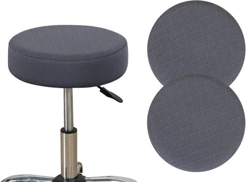 Vista 22 de HAOYONG Juego de 2 fundas redondas para taburetes de bar, impermeables, de poliuretano, fundas elásticas para taburetes de bar, fundas para sillas