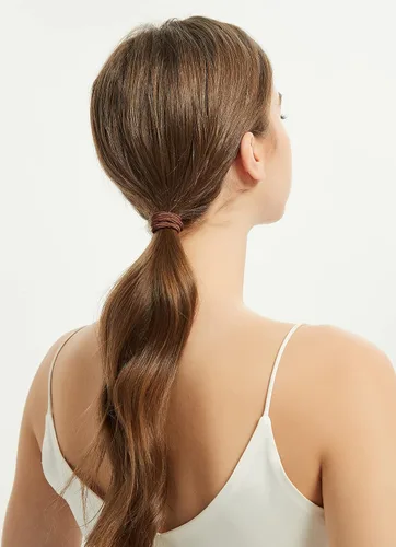Vista 2 de Lazos para el cabello, 24 unidades, 0.197 pulgadas para cabello mediano, cómodos accesorios de algodón elástico para el cabello para mujeres, agarre