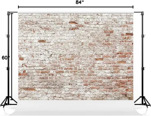 Vista 6 de Kate Fondo fotográfico de pared de ladrillo de 7 x 5 pies, fondo de fotografía rojo y blanco para fotógrafo, accesorios de estudio fotográfico