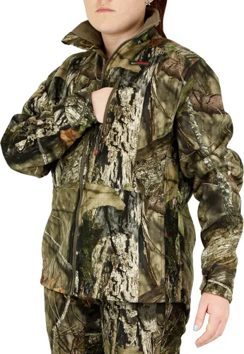 Vista 7 de Mossy Oak Chaqueta de caza para mujer, chaqueta de camuflaje para mujer, ropa de sherpa