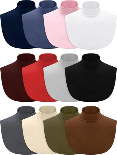 Vista 10 de SATINIOR Fake Turtleneck Dickey Collars Women Half Top Mock Collar Neck Wear in Sweater Hoodie High Neck Mock Collar Colores brillantes