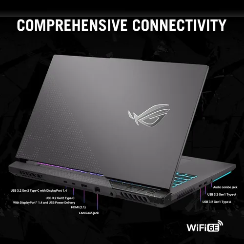 Vista 8 de ASUS ROG Strix G17 - Laptop para juegos, 17.3 pulgadas FHD 1920 x 1080 144Hz, AMD Ryzen 9 7845HX, GeForce RTX 4070, 4GB DDR5 RAM, 1TB PCIe M.2 SSD