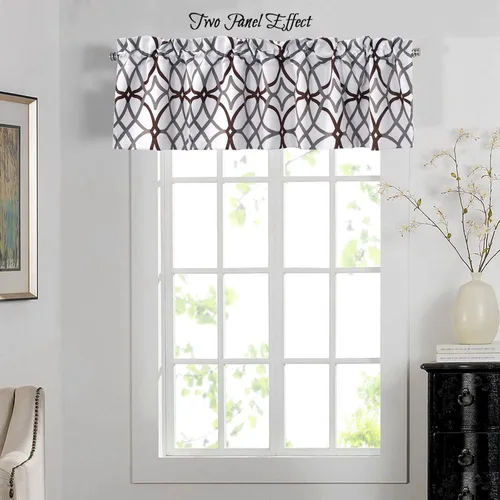 Vista 2 de H.VERSAILTEX Cenefas de cortina opacas para cocina/baño - Cenefas de ventana con aislamiento térmico para sala de estar/dormitorio con bolsillo