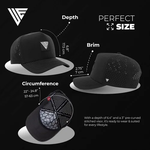 Vista 6 de Urban Effort Hydro Performance Hat-Water-Resistant Baseball Cap-Men and Women-Great Snapback for Golf, Adventure,Lake,Workout