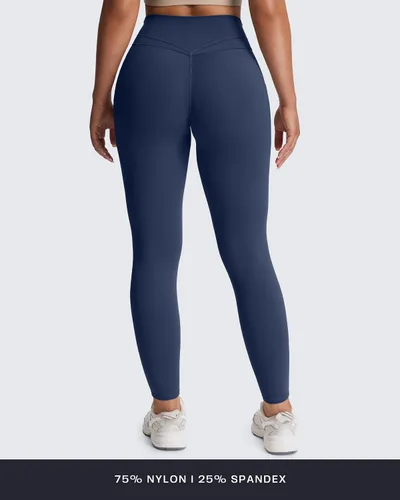 Vista 130 de Aoxjox Trinity - Pantalones de yoga de cintura alta con bolsillos para mujer, control de abdomen, cintura cruzada, leggings de entrenamiento suaves