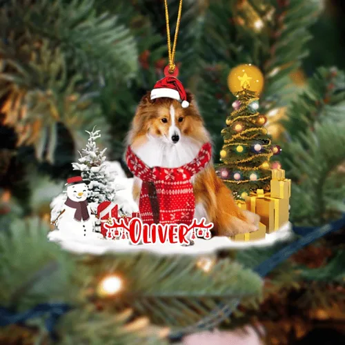 Vista 134 de NAZENTI Adorno personalizado de gato abisinio con árbol de pino, adorno de Navidad personalizado para perros amantes de las mascotas, colgante