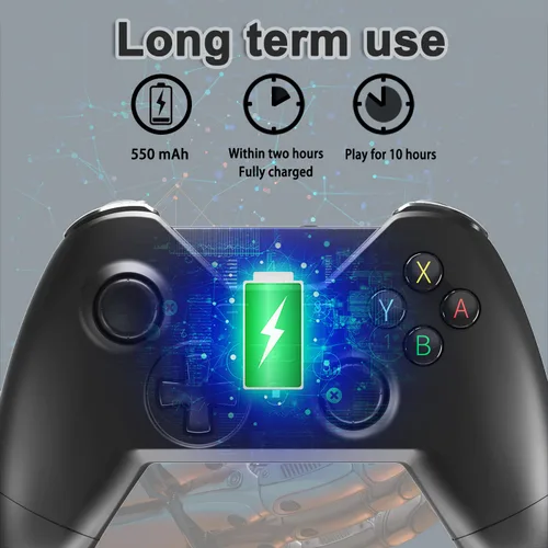 Vista 3 de UNIHOW Bluetooth Controller for SwitchMacPCPhoneiOSAndroidFire TV, Remote Game Controller with Custom Programmable ButtonWake UpTurboScreenshotGyro