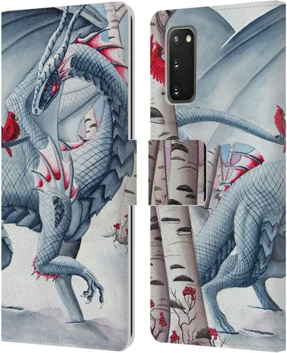 Vista 393 de Head Case Designs Officially Licensed Carla Morrow Galactic Entrancement Dragons Leather Wallet Case Compatible with Samsung Galaxy A07 4G