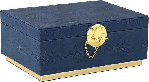 Vista 13 de HofferRuffer Elegante Caja Decorativa de Cuero Sintético, Organizador de Caja de Joyería de Almacenamiento, Soporte Organizador de Cosméticos Grande