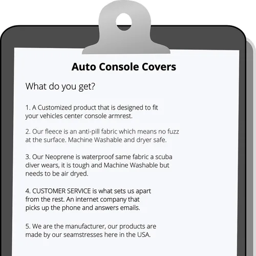 Vista 3 de Auto Console Covers - Se adapta a la funda de reposabrazos de consola central Nissan Frontier 2015-2021, tela de neopreno impermeable (gris)