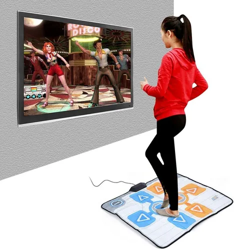 Vista 4 de Almohadilla de danza, doble persona antideslizante, compatible con Nintendo Wii Console Game.