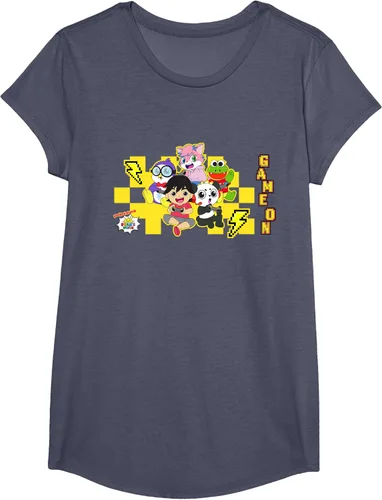 Vista 15 de Ryan's World Game On Characters Camiseta, Negro, S