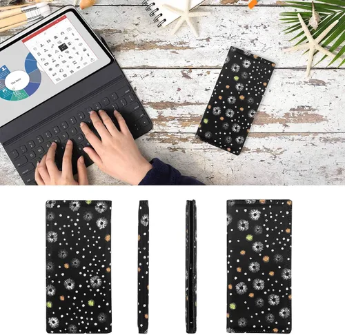 Vista 206 de HUA ANGEL Billetera ultra delgada para mujer, con bloqueo RFID, tarjetero de crédito, plegable, largo, hebilla magnética, billete para mujer, Owl