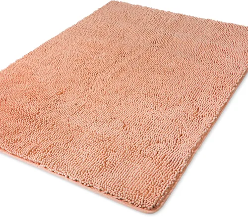 Vista 60 de Yeaban Alfombra de pasillo de baño de 24 x 72 pulgadas, antideslizante, alfombra de baño larga de felpilla gruesa, absorbente y lavable, alfombra