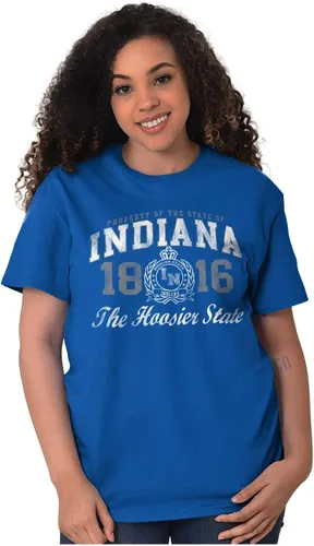 Vista 27 de Indiana Midwestern Souvenir Tourist in Crewneck Camisetas Mujer