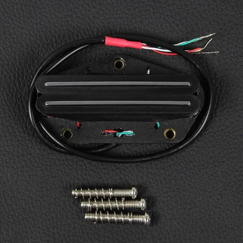 Vista 4 de FLEOR Pastilla Alnico 5 TL Hot Dual Rail Humbucker – Pastilla de puente de alta impedancia 6-7K