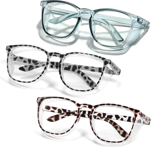 Vista 24 de Elegantes gafas de seguridad para mujeres y niñas, gafas anti-vaho, gafas protectoras, gafas transparentes