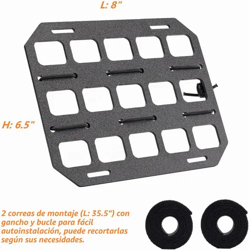 Vista 7 de TACNEX Organizador de Reposacabezas de Automóvil Panel MOLLE para Respaldo de Asiento de Vehículo Bolsa EDC Funda Portaherramientas Soporte