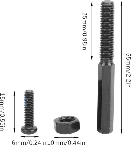 Vista 5 de Pissente Kit de tornillos de bloqueo de eje de scooter, kit de tornillos de bloqueo de eje de scooter eléctrico de acero al carbono, kit