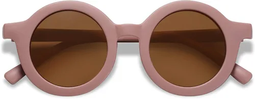 Vista 14 de SOJOS - Lentes de sol redondos polarizados para niños y niñas, protección ultravioleta 400 (UV400), lentes de sol para las vacaciones en la playa