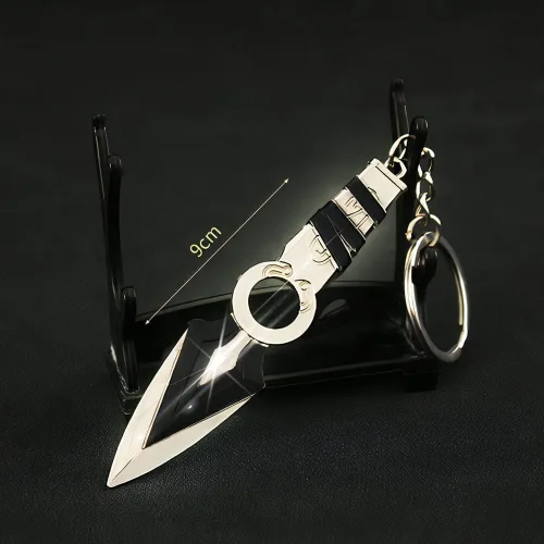 Vista 3 de LONGHE Juego Valorant Jett Kunai Llavero Modelo Juguetes Regalo Escritorio Decoración Mochila Colgante Regalo, Gris