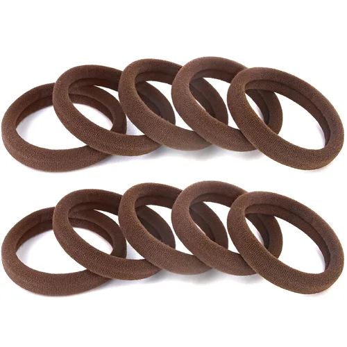 Vista 11 de 100 soportes grandes de algodón para cola de caballo, ligas para el cabello sin costuras, bandas elásticas para el cabello sin daños para cabello