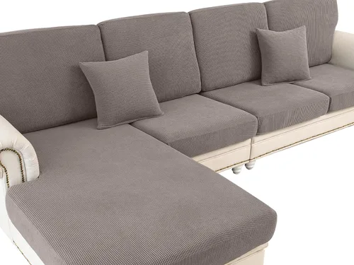 Vista 12 de LA MEACK Funda de Cojín de Sofá Funda de Cojín de Asiento Funda Elástica para Sillón Fundas Separadas para Sofá Seccional Protector de Muebles