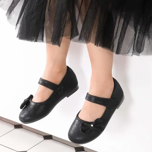 Vista 2 de DREAM PAIRS Zapatos de vestir Mary Jane para niñas pequeñas, uniformes escolares para niñas, zapatos de bailarina con lazo