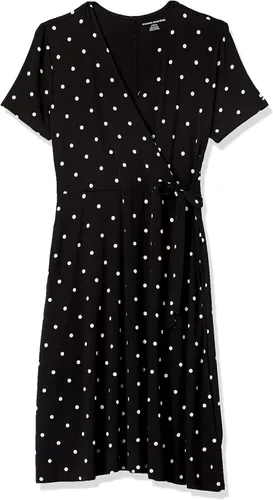 Vista 6 de Tienda Essentials - Vestido de manga corta para mujer, estilo cruzado falso
