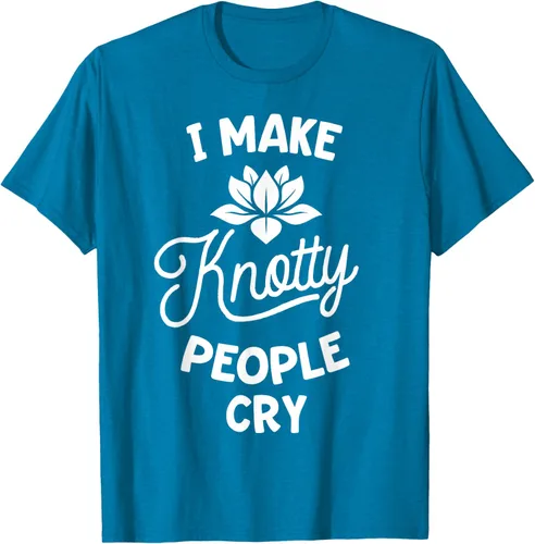 Vista 10 de Camiseta divertida de terapia de masaje I Make Knotty People Cry, Negro, S
