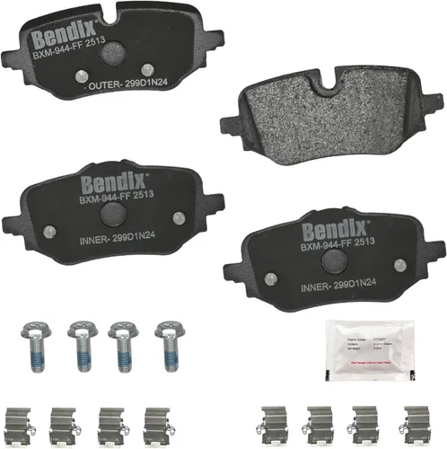 Vista 174 de Bendix Pastillas de freno traseras de cerámica Priority1 CFC1020 para Cadillac CTS 2007-2006, SRX 2009-2004, STS 2010-2006