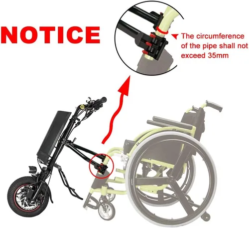 Vista 7 de Accesorio de silla de ruedas eléctrica para silla de ruedas 36V 250W con batería de 10.4Ah