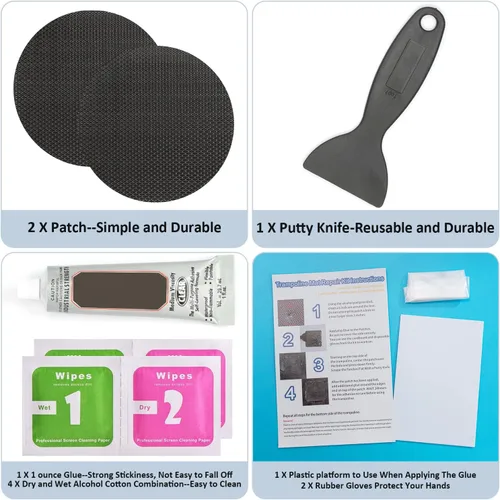 Vista 6 de Hareyou Trampoline Patch Repair Kit 4 inch Circle On Patches Repair Trampoline Mat Tear or Hole