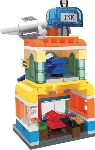 Vista 2 de Brick Loot Exclusiva tienda de suministros para la escuela de arte de Mini City – Kit de construcción de modelos diseñado a medida – Juguete