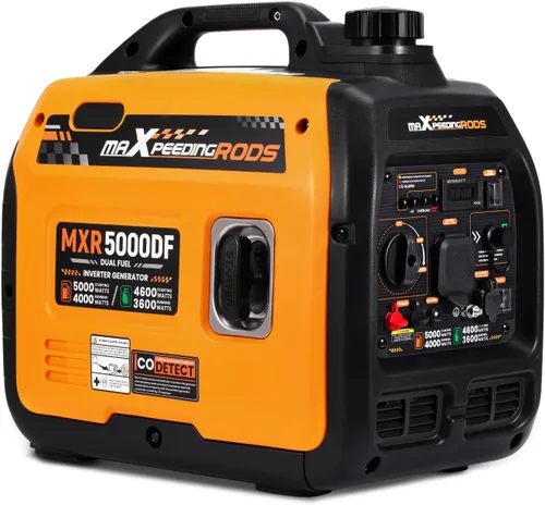 Vista 13 de maXpeedingrods 2450 Watt Portable Inverter Generator for Camping, Home MXR2450 Small Generator 17kg, Gas Powered, CO Sensor, RV Ready, Parallel &